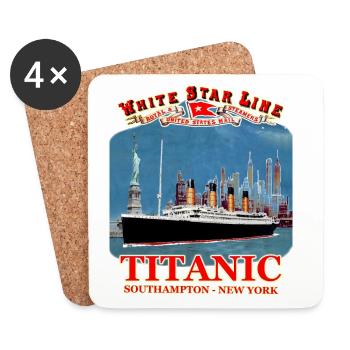 TITANIC creation Louis RUNEMBERG © Adagp - Coasters (set of 4) - white - Front