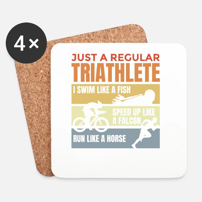 Schlechter Triathlet - Untersetzer (4er-Set) - Weiß