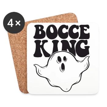 Bocce King Boulekugel Halloween Kostüm Boule Bocce - Untersetzer (4er-Set) - Weiß - Vorne