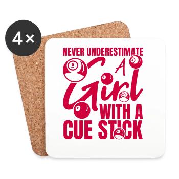 Billiard Girls - Coasters (set of 4) - white - Front