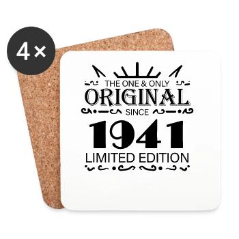 1941 - Year of construction 1941 - Born 1941 - Coasters (set of 4) - white - Front