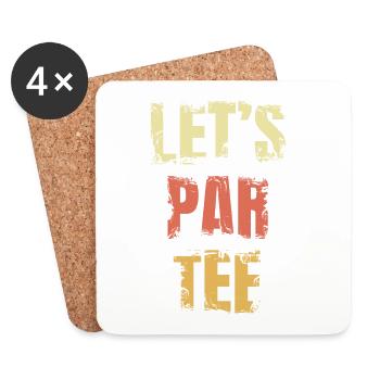 Blague d’amateur de golf - Dessous de verre (lot de 4) - blanc - Devant