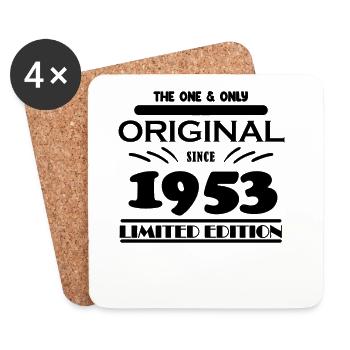 1953 - Year of construction 1953 - Born 1953 - Coasters (set of 4) - white - Front