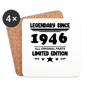 1946 - born 1946 - year of construction 1946 - Coasters (set of 4) - white - Front