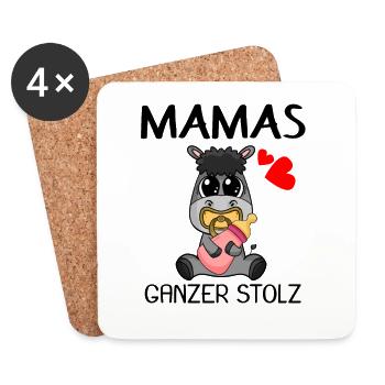 Baby Geburt Schwanger Babyspruch Sprüche - Untersetzer (4er-Set) - Weiß - Vorne