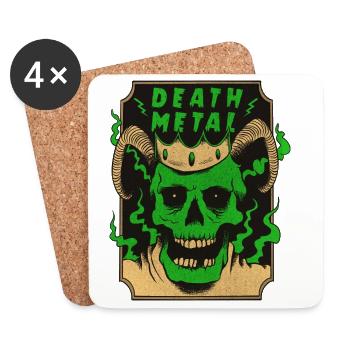 Death Metal Design - Untersetzer (4er-Set) - Weiß - Vorne