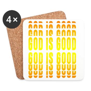 Dieu est bon - Dessous de verre (lot de 4) - blanc - Devant