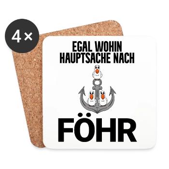 Nordsee Föhr - Untersetzer (4er-Set) - Weiß - Vorne