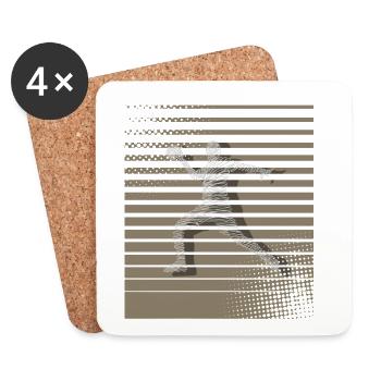 Handball Handball Player - Coasters (set of 4) - white - Front