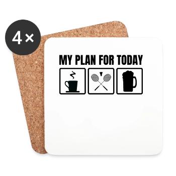 Plan für heute - Untersetzer (4er-Set) - Weiß - Vorne