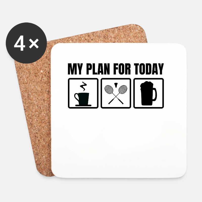 Plan für heute - Untersetzer (4er-Set) - Weiß