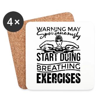 Competitive swimmers - Coasters (set of 4) - white - Front