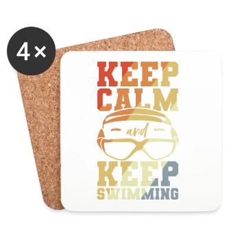 Funny Swimmer's Joke - Coasters (set of 4) - white - Front