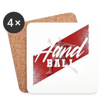 Handball Handball Player - Coasters (set of 4) - white - Front