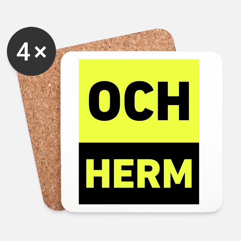 Och herm - Untersetzer (4er-Set) - Weiß