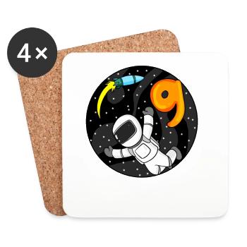 9 Years Birthday Boy Gift - Coasters (set of 4) - white - Front
