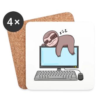 Computer Nerd Programmierer Geschenk - Untersetzer (4er-Set) - Weiß - Vorne