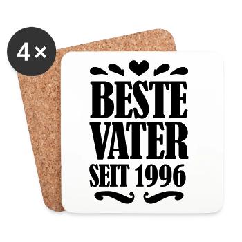 Bester Vater seit 1996 - Untersetzer (4er-Set) - Weiß - Vorne