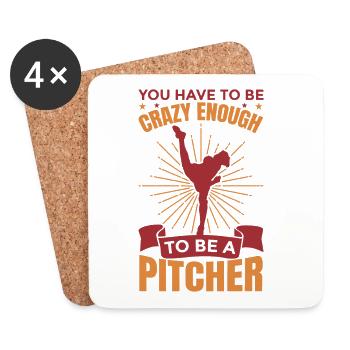 Pitcher Motivation - Untersetzer (4er-Set) - Weiß - Vorne