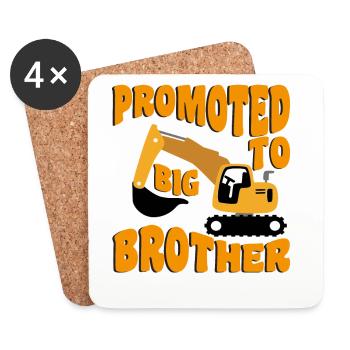 Zum großen Bruder befördert Going To Be A Big Brother - Untersetzer (4er-Set) - Weiß - Vorne