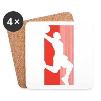 Basketball Basketballer - Untersetzer (4er-Set) - Weiß - Vorne
