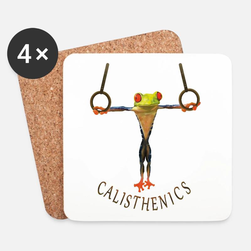 Calisthenics - Untersetzer (4er-Set) - Weiß