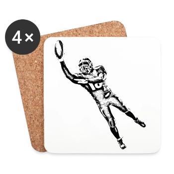 American Football Player - Coasters (set of 4) - white - Front