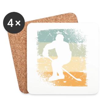 Eishockey  - Coasters (set of 4) - white - Front