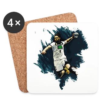Handball players - Handball - Coasters (set of 4) - white - Front