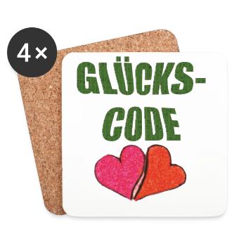 glückscode - Untersetzer (4er-Set) - Weiß - Vorne