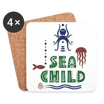 Design for divers - Coasters (set of 4) - white - Front
