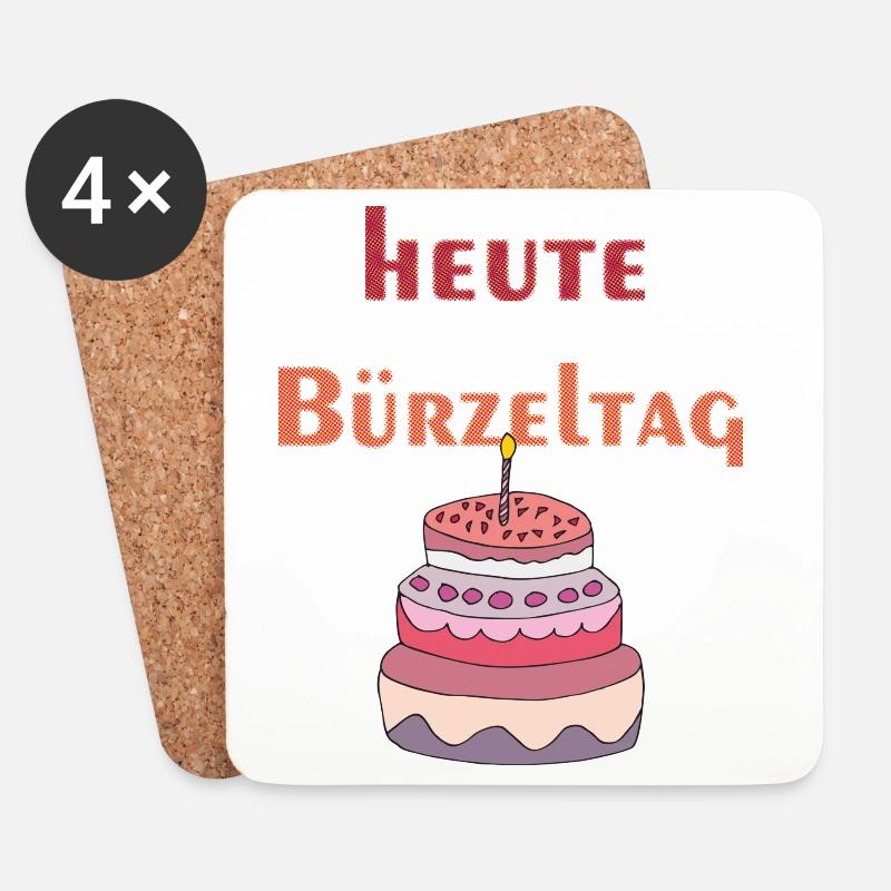 heute bürzeltag - Untersetzer (4er-Set) - Weiß