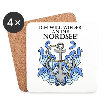 Nordsee - Untersetzer (4er-Set) - Weiß - Vorne
