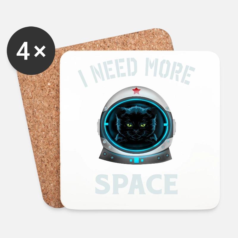 i need more space - Untersetzer (4er-Set) - Weiß