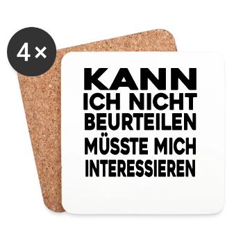 lustig - Untersetzer (4er-Set) - Weiß - Vorne