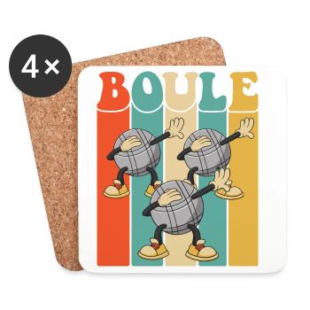 Boules de boule pour Bouler Boccia Jeu Botcha Boule - Dessous de verre (lot de 4) - blanc - Devant