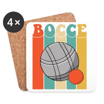 Bocce Spruch Bocce Ball mit Jack Bocci Game Bocce - Untersetzer (4er-Set) - Weiß - Vorne