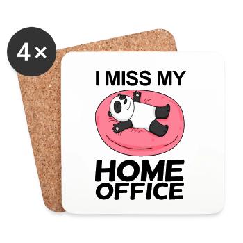 Home Office Miss Humour Drôle - Dessous de verre (lot de 4) - blanc - Devant