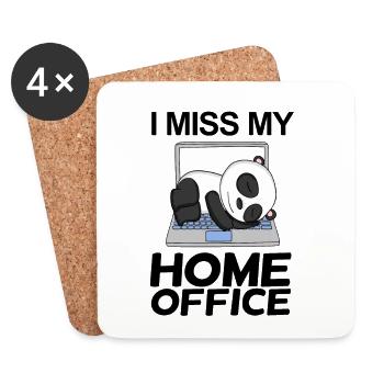 Bureau à domicile Miss Humour Drôle - Dessous de verre (lot de 4) - blanc - Devant