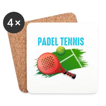 Padel Id Rather Be Playing Padel Tennis - Coasters (set of 4) - white - Front