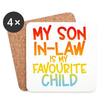 My Son In Law Is My Favourite Child - Coasters (set of 4) - white - Front