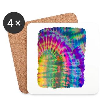 Tie Dye Batik - Coasters (set of 4) - white - Front