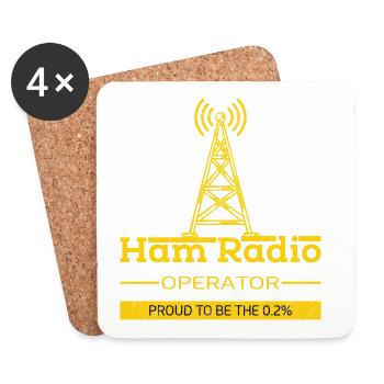 Ham Radio Operator Cute Amateur Administrator - Untersetzer (4er-Set) - Weiß - Vorne