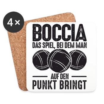 Bocciaspieler Boccia Spruch Legend Kugeln Boccia - Untersetzer (4er-Set) - Weiß - Vorne