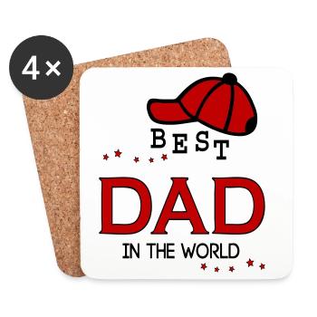 Dad, Dad, Father's Day - Coasters (set of 4) - white - Front