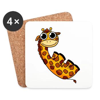 Giraffe Safari - Coasters (set of 4) - white - Front
