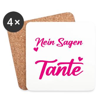 Tante Spruch - Tante Sprüche - Untersetzer (4er-Set) - Weiß - Vorne