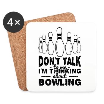 Blague de bowler - Dessous de verre (lot de 4) - blanc - Devant
