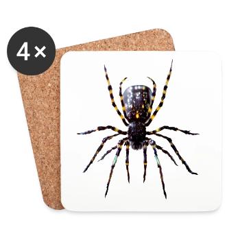 Tarantula Spider Red-knee Tarantula - Coasters (set of 4) - white - Front