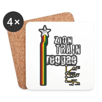 reggae stern plus - Untersetzer (4er-Set) - Weiß - Vorne